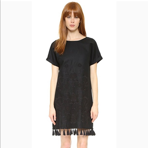 Madewell Dresses & Skirts - Madewell Embroidered Linen Tassel Tee Dress